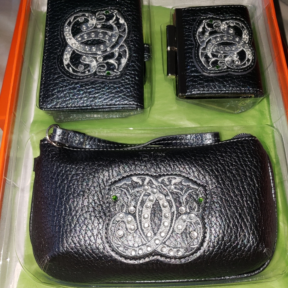 Sharif designer 3 piece small handbag set Rare